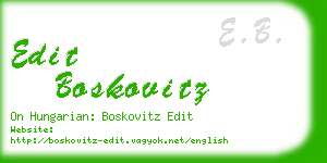 edit boskovitz business card